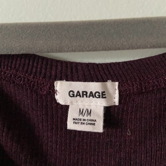 Burgundy off shoulder knit sweater - Picture 2 of 2